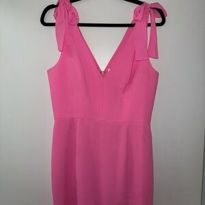 Amanda Uprichard Pink Sheath Mini Dress V-Neck Sleeveless